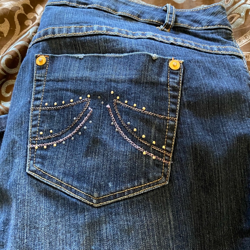 Embellished bootcut jeans